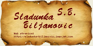 Sladunka Biljanović vizit kartica